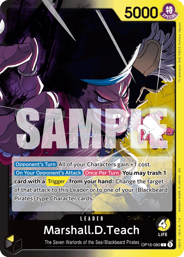 Marshall.D.Teach One Piece TCG Card