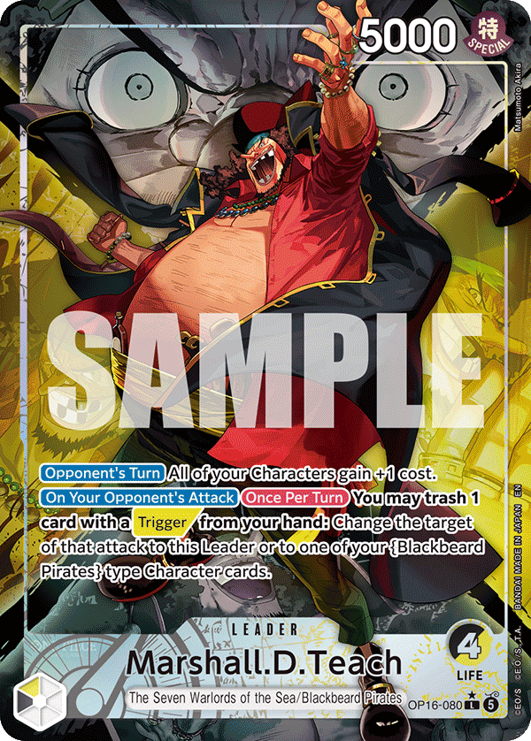 Marshall.D.Teach One Piece TCG Card