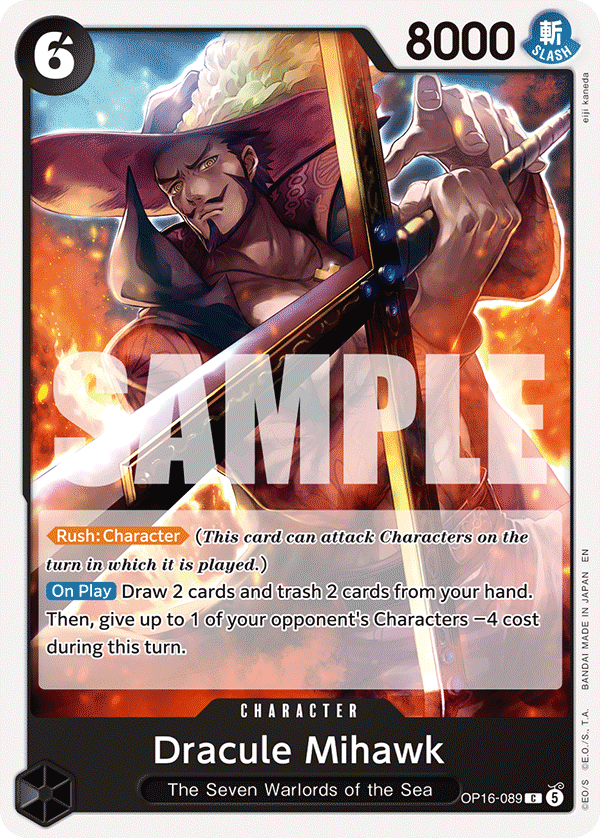 Dracule Mihawk One Piece TCG Card
