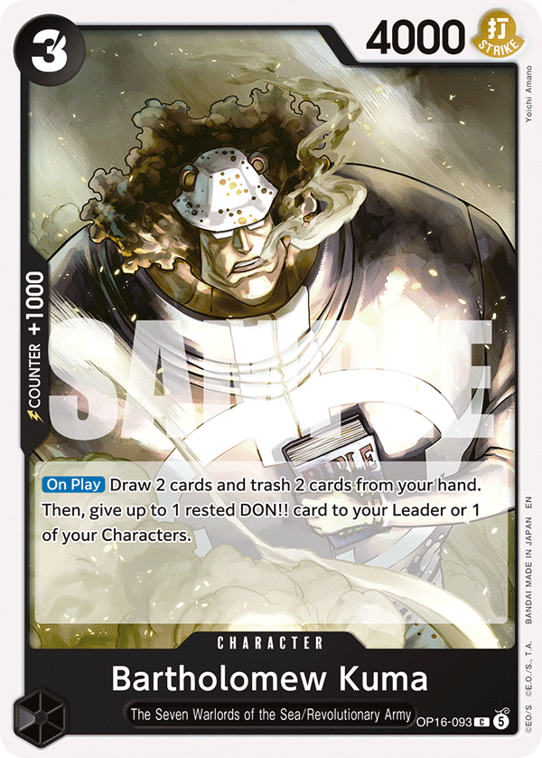Bartholomew Kuma One Piece TCG Card