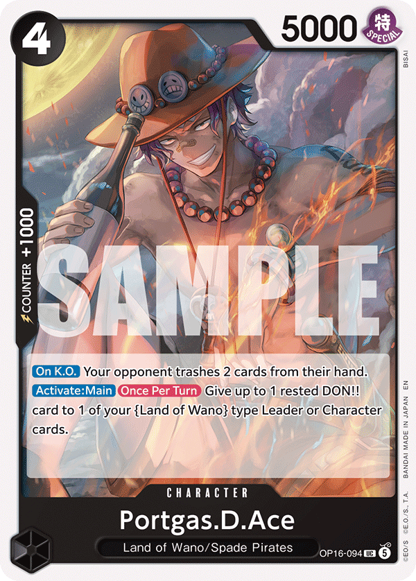Portgas.D.Ace One Piece TCG Card