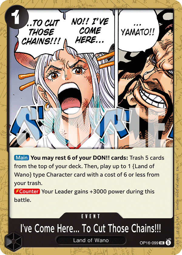 I've Come Here... To Cut Those Chains!!! One Piece TCG Card