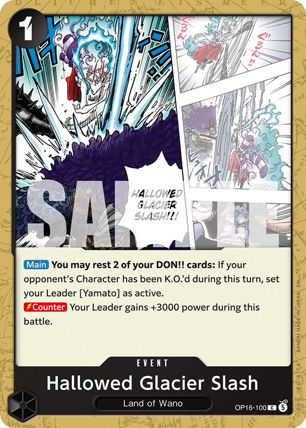 Hallowed Glacier Slash One Piece TCG Card