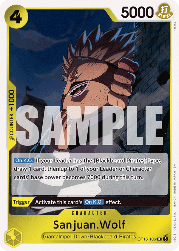 Sanjuan.Wolf One Piece TCG Card