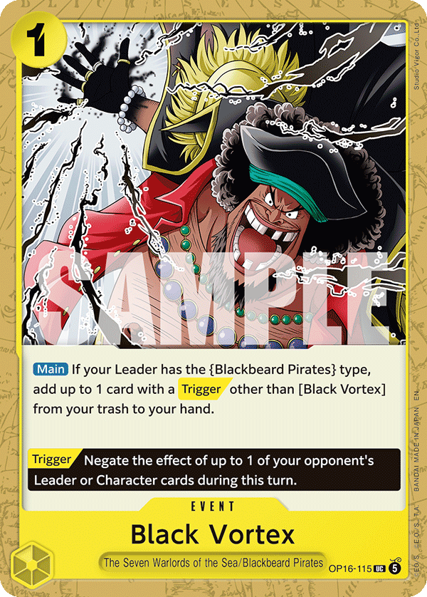 Black Vortex One Piece TCG Card