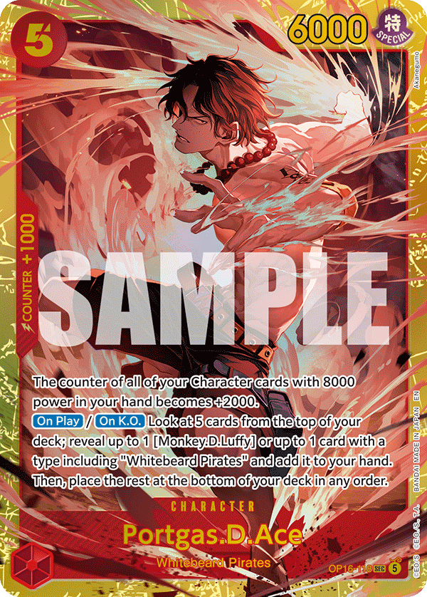 Portgas.D.Ace One Piece TCG Card