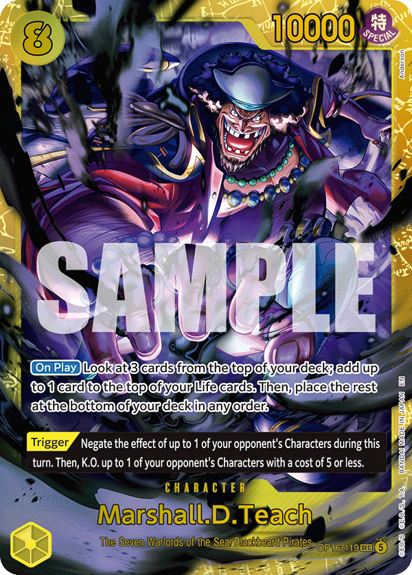 Marshall.D.Teach One Piece TCG Card