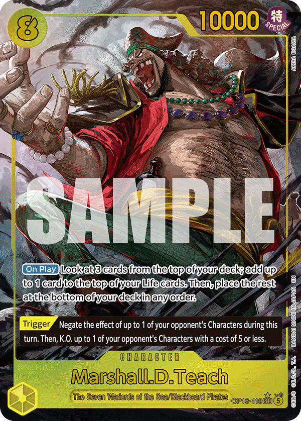 Marshall.D.Teach One Piece TCG Card