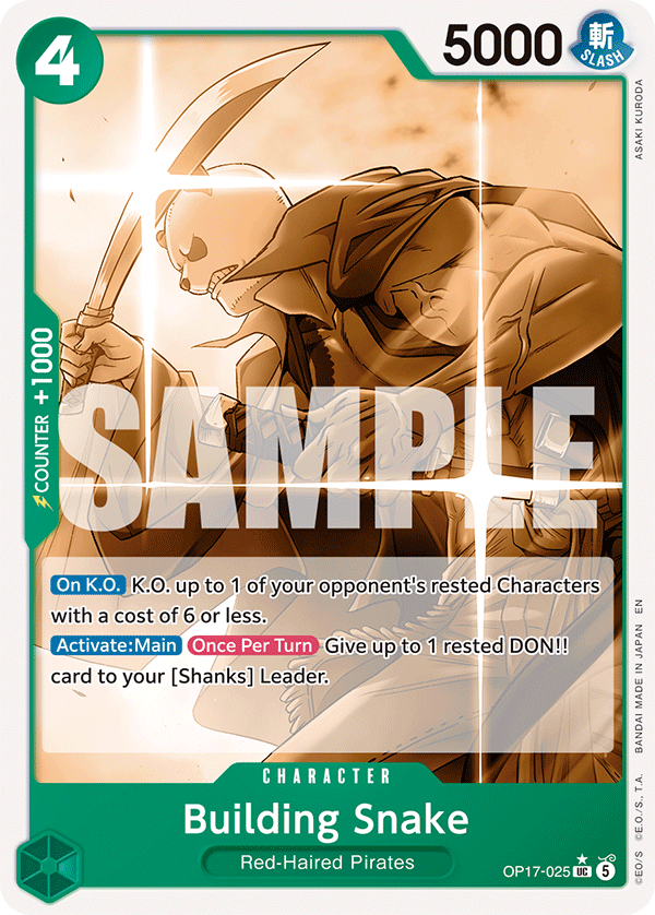 Building Snake One Piece TCG Card