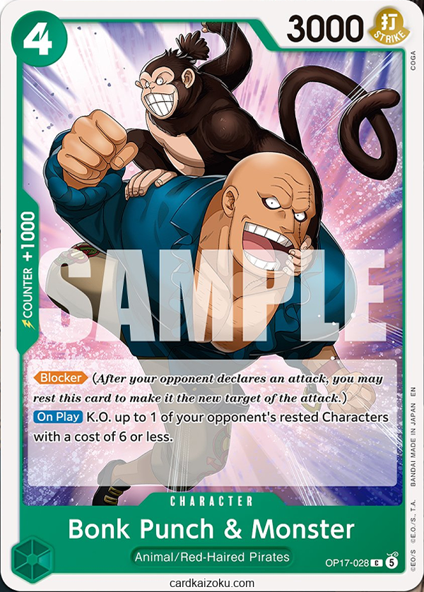 Bonk Punch & Monster One Piece TCG Card
