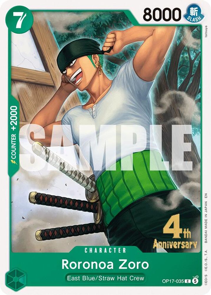 Roronoa Zoro One Piece TCG Card