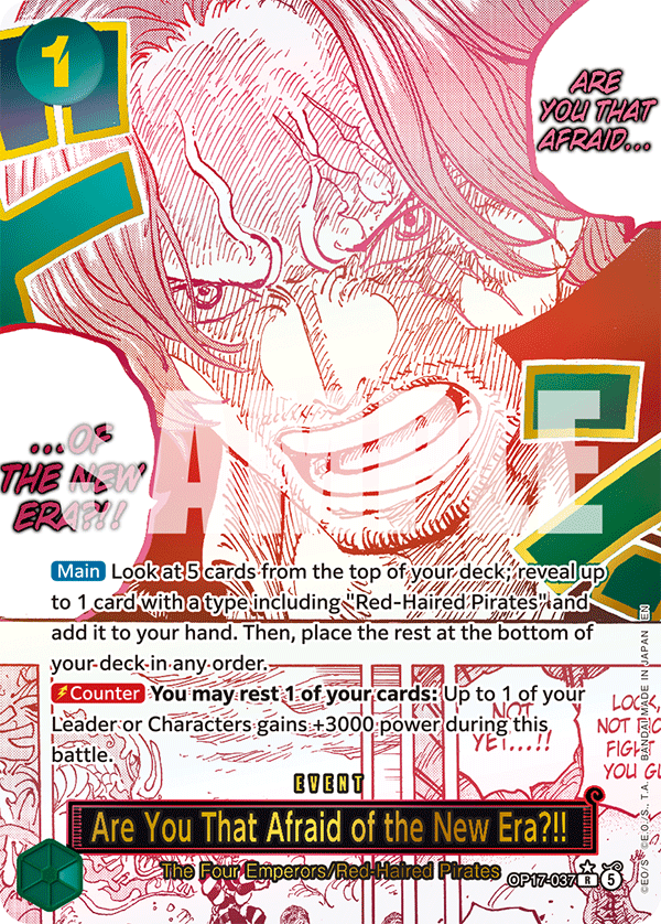 Are You That Afraid of the New Era?!! One Piece TCG Card
