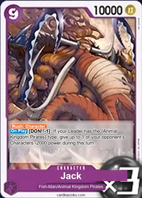 Jack One Piece TCG Card