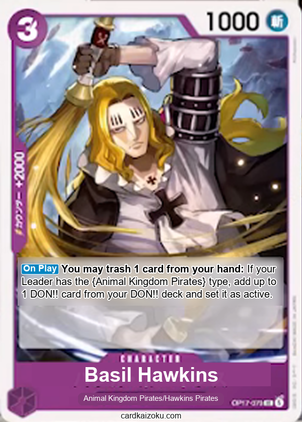Basil Hawkins One Piece TCG Card
