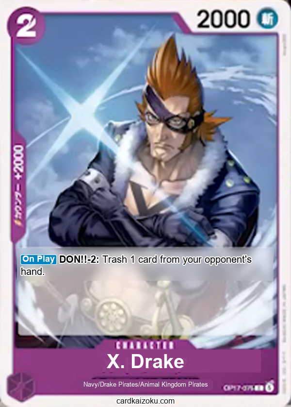 X. Drake One Piece TCG Card