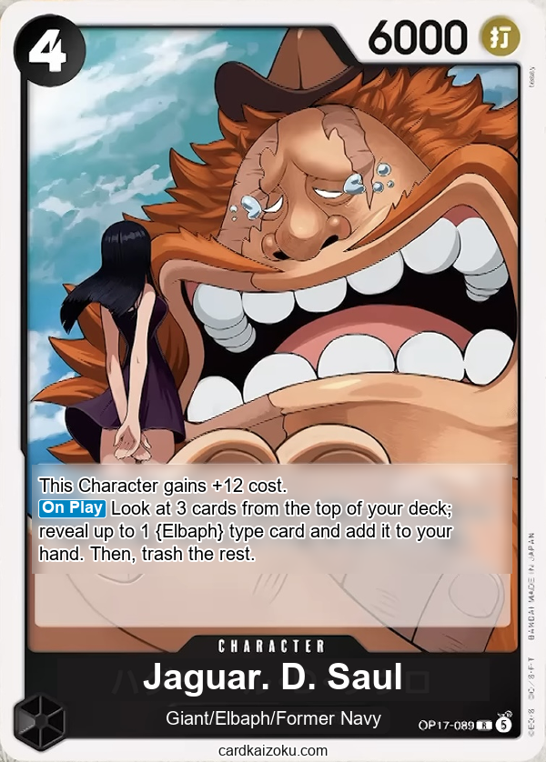 Jaguar. D. Saul One Piece TCG Card