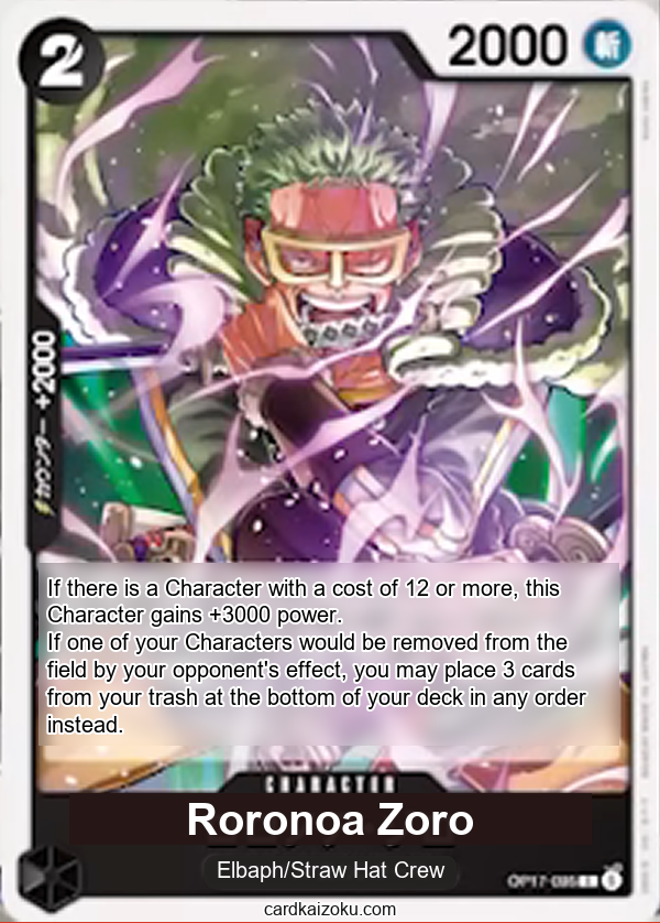 Roronoa Zoro One Piece TCG Card