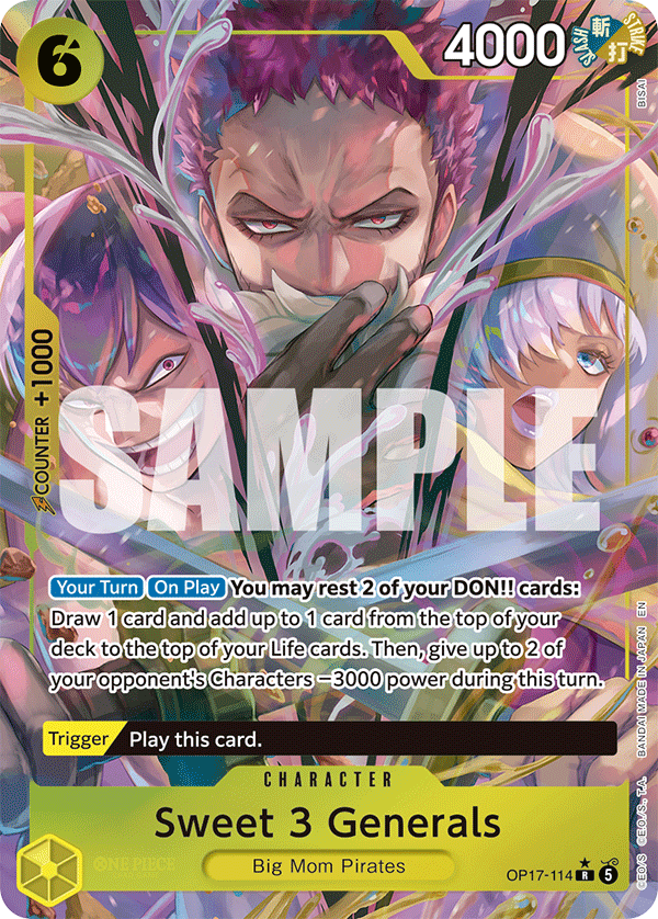 Sweet 3 Generals One Piece TCG Card