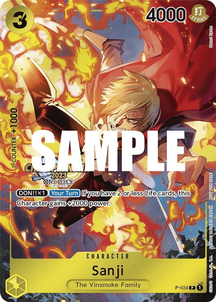 Sanji One Piece TCG Card