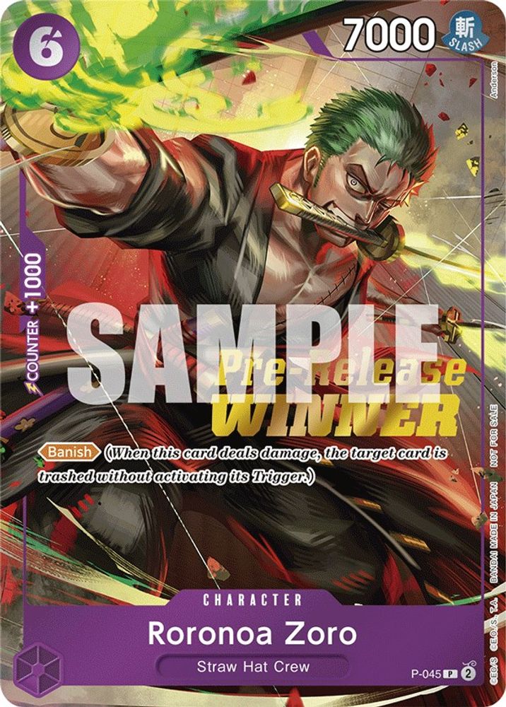 Roronoa Zoro One Piece TCG Card