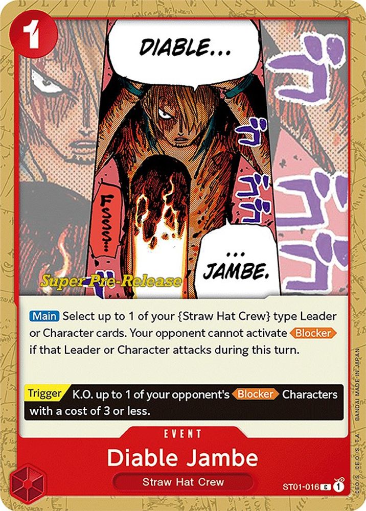Diable Jambe One Piece TCG Card