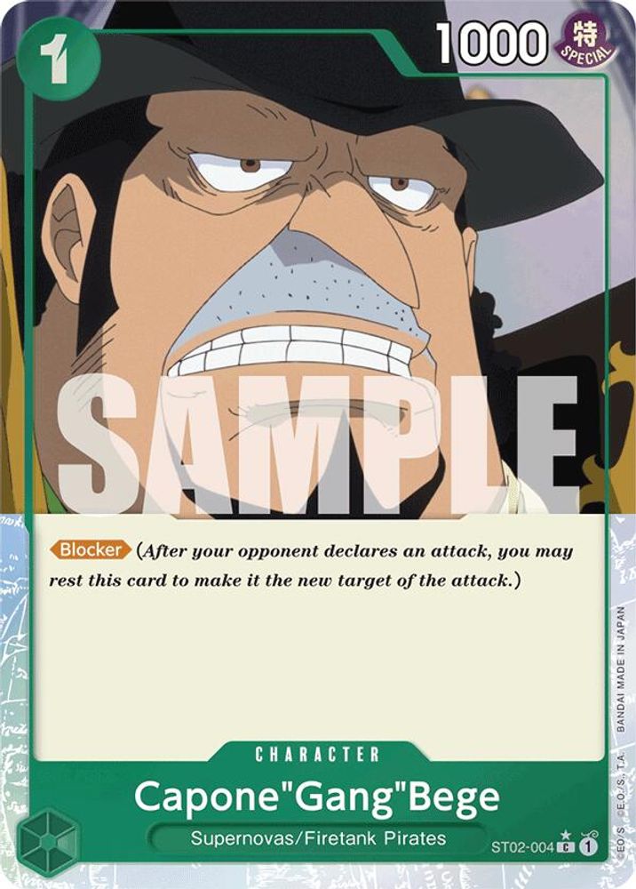 Capone"Gang"Bege One Piece TCG Card