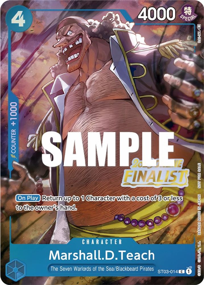 Marshall.D.Teach One Piece TCG Card