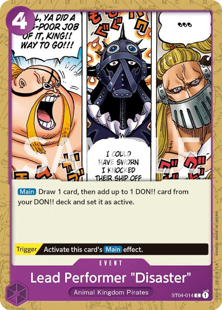 Lead Performer "Disaster" One Piece TCG Card
