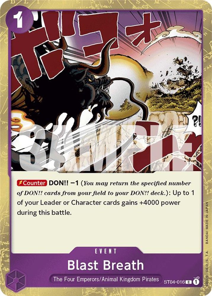 Blast Breath One Piece TCG Card