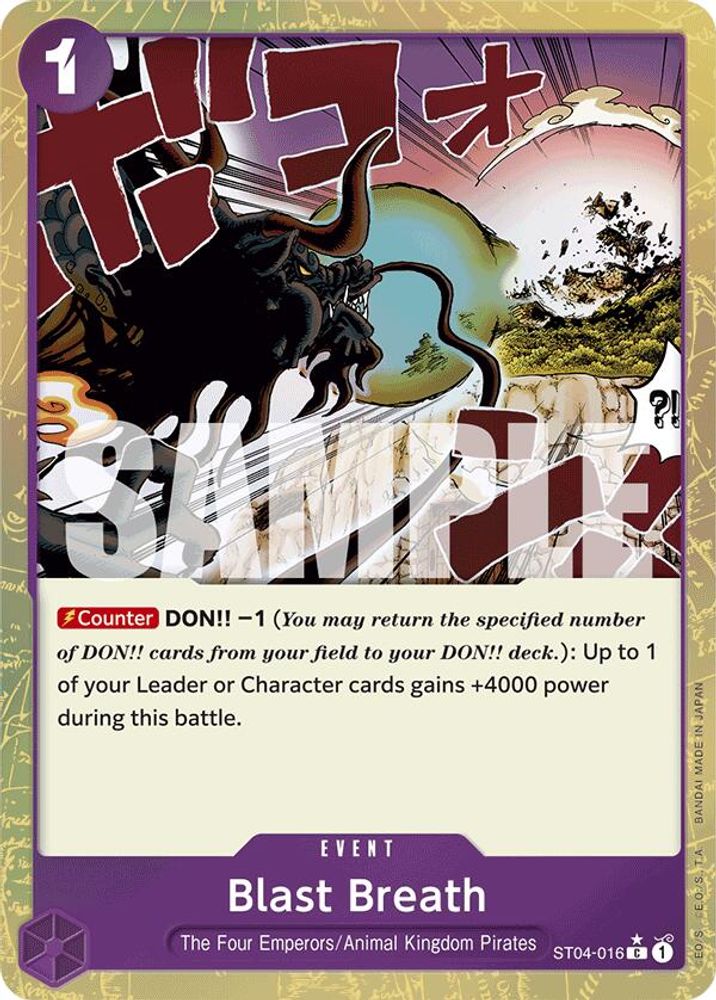 Blast Breath One Piece TCG Card