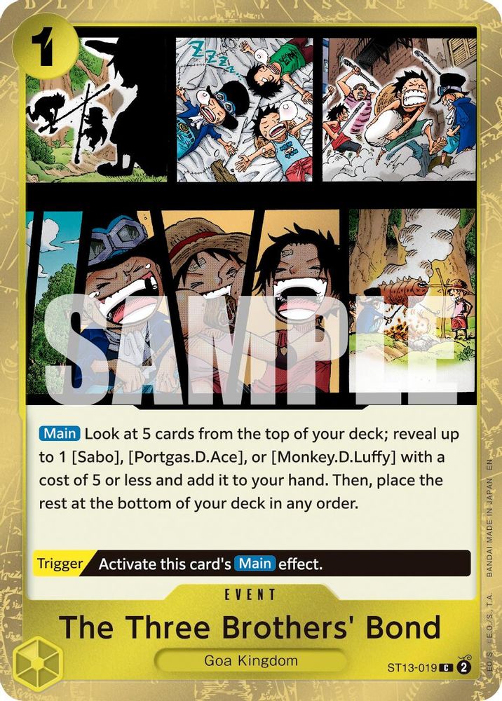 The Three Brothers' Bond One Piece TCG Card