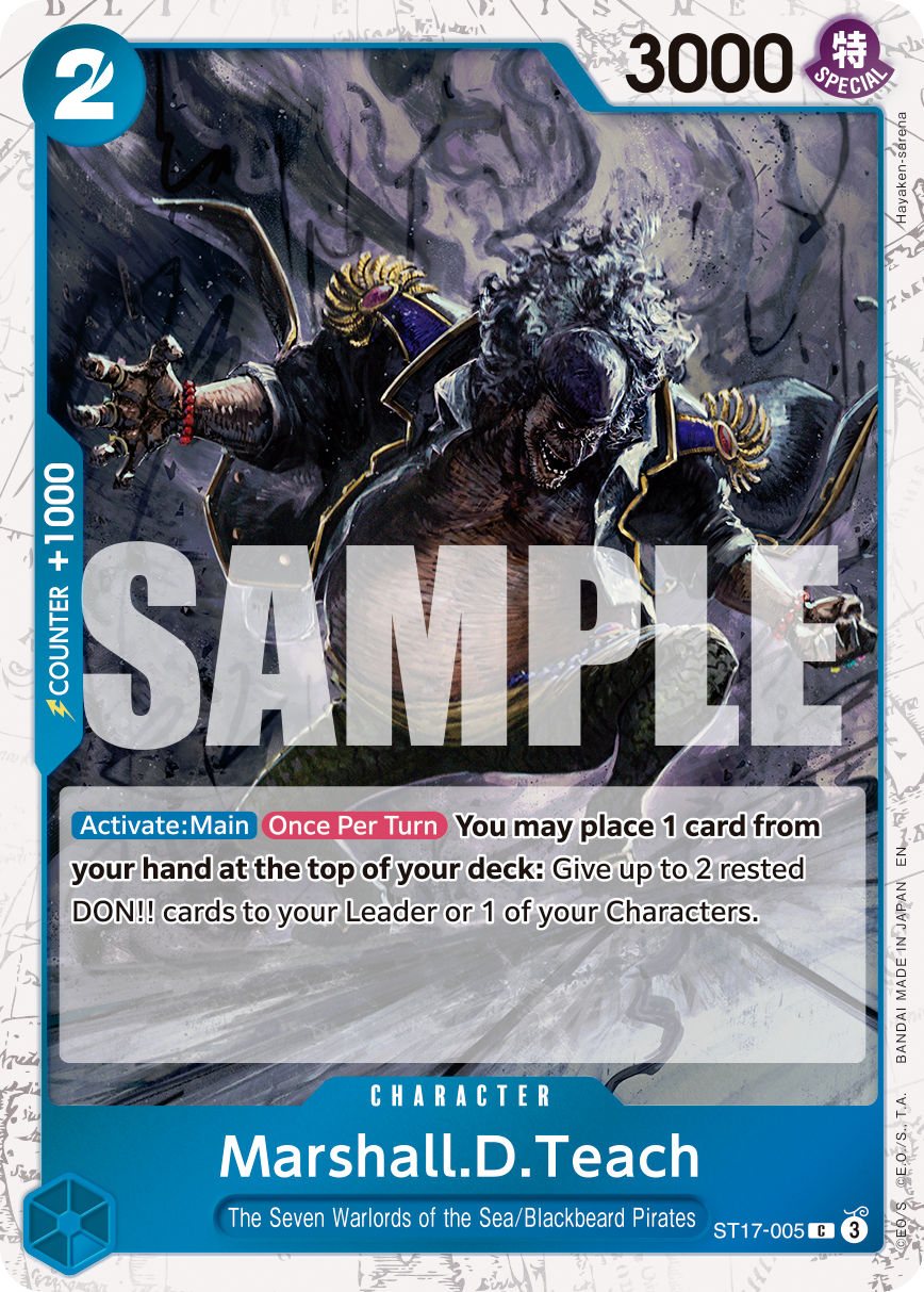 Marshall.D.Teach One Piece TCG Card