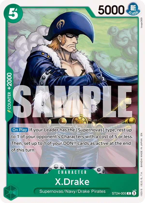 X.Drake One Piece TCG Card