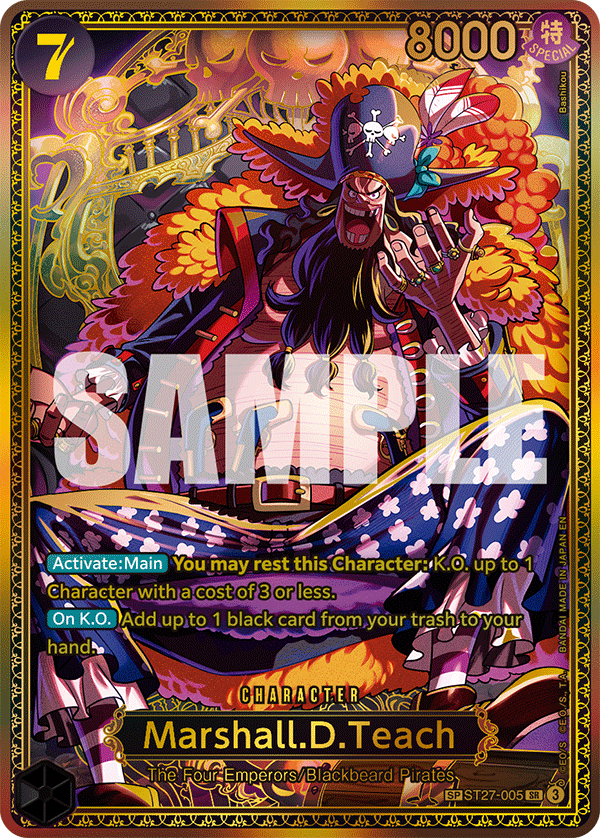 Marshall.D.Teach One Piece TCG Card