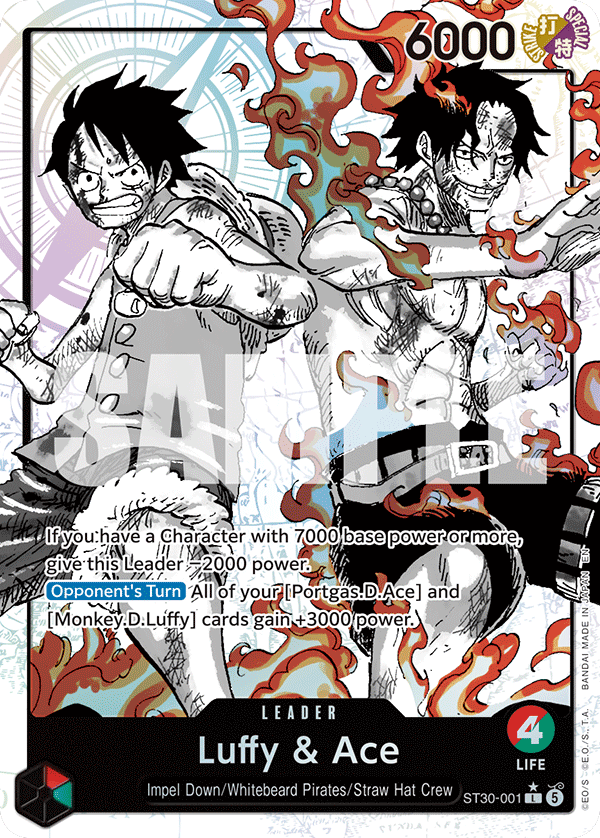 Luffy & Ace One Piece TCG Card