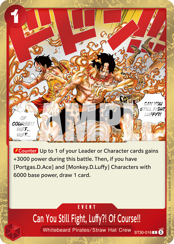 Can You Still Fight, Luffy?! Of Course!! One Piece TCG Card