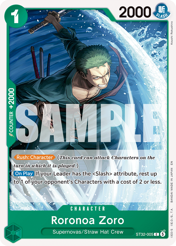 Roronoa Zoro One Piece TCG Card