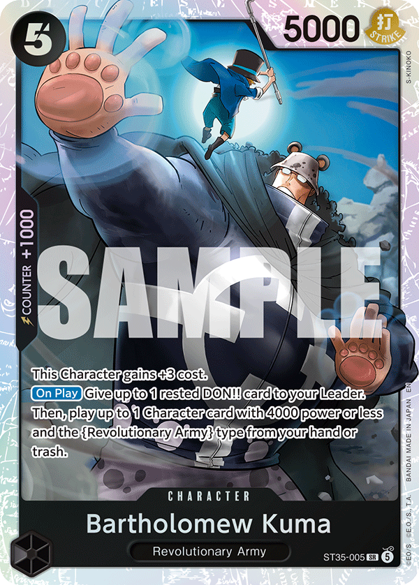 Bartholomew Kuma One Piece TCG Card